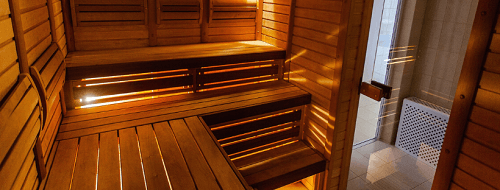 Sauna in einem der Ferienhäuser auf Fanø
